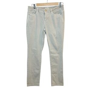 J Jill Denim Authentic‎ Fit Slim Ankle Pants Light Gray Women's Size 4 Petite